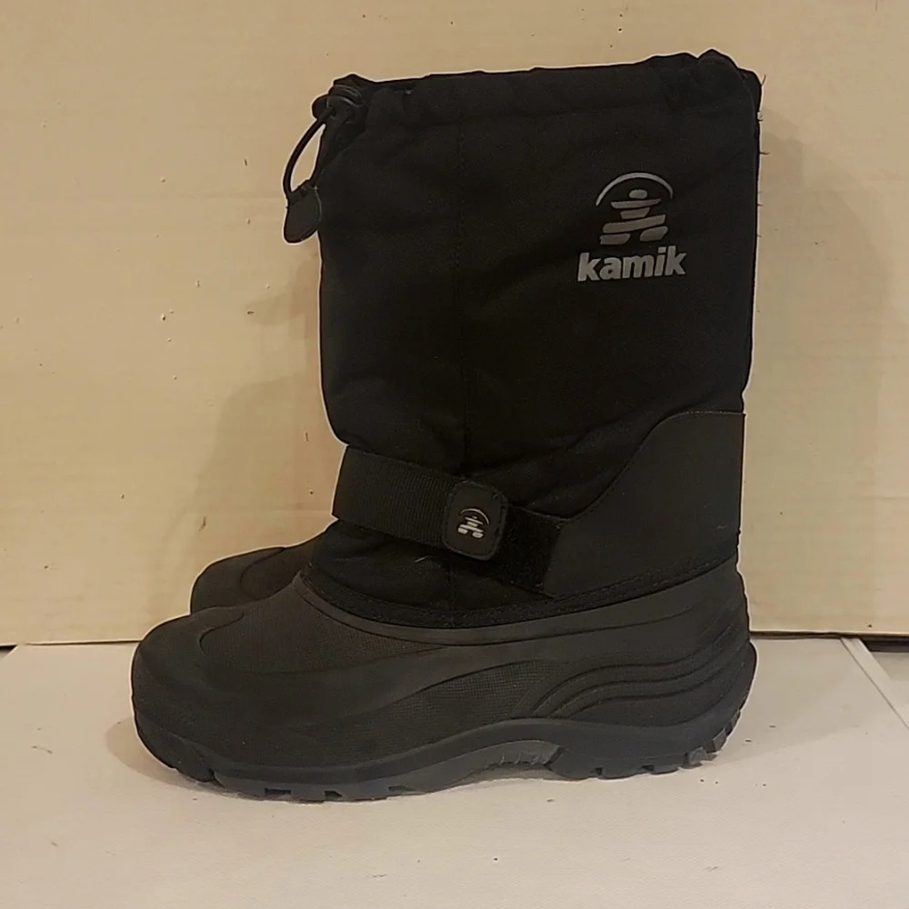 KAMIK BLACK WINTER‎ RAIN BOOTS (sz 5)